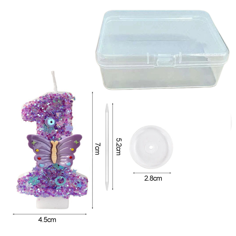 Purple Butterfly Number 0-9 Bi - огляд і ціна Candle Supplies Luxury