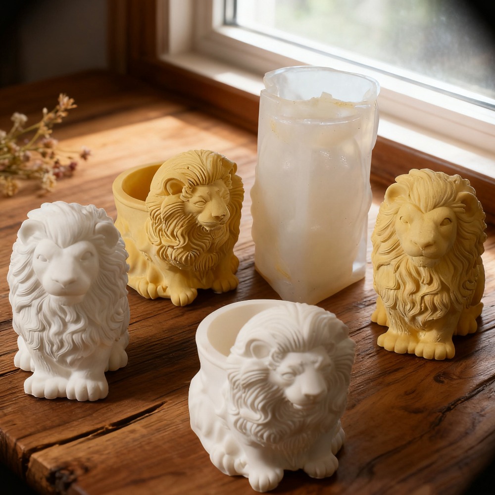 Lion Pot Silicone Molds Handma - огляд і ціна Candle Vessel Supplies