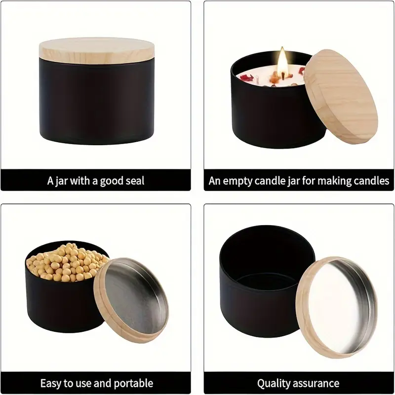 192pcs 8oz Matte Black/white   - огляд і ціна Candle Vessel Supplies