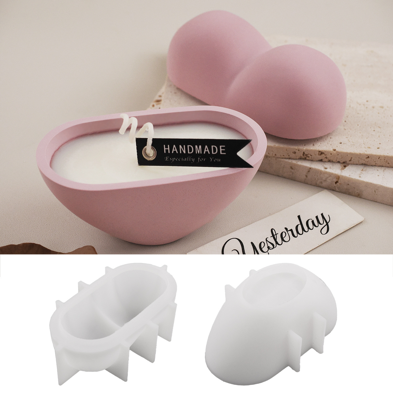 DIY Heart Shape Candle Jar Sil - огляд і ціна Candle Vessel Supplies