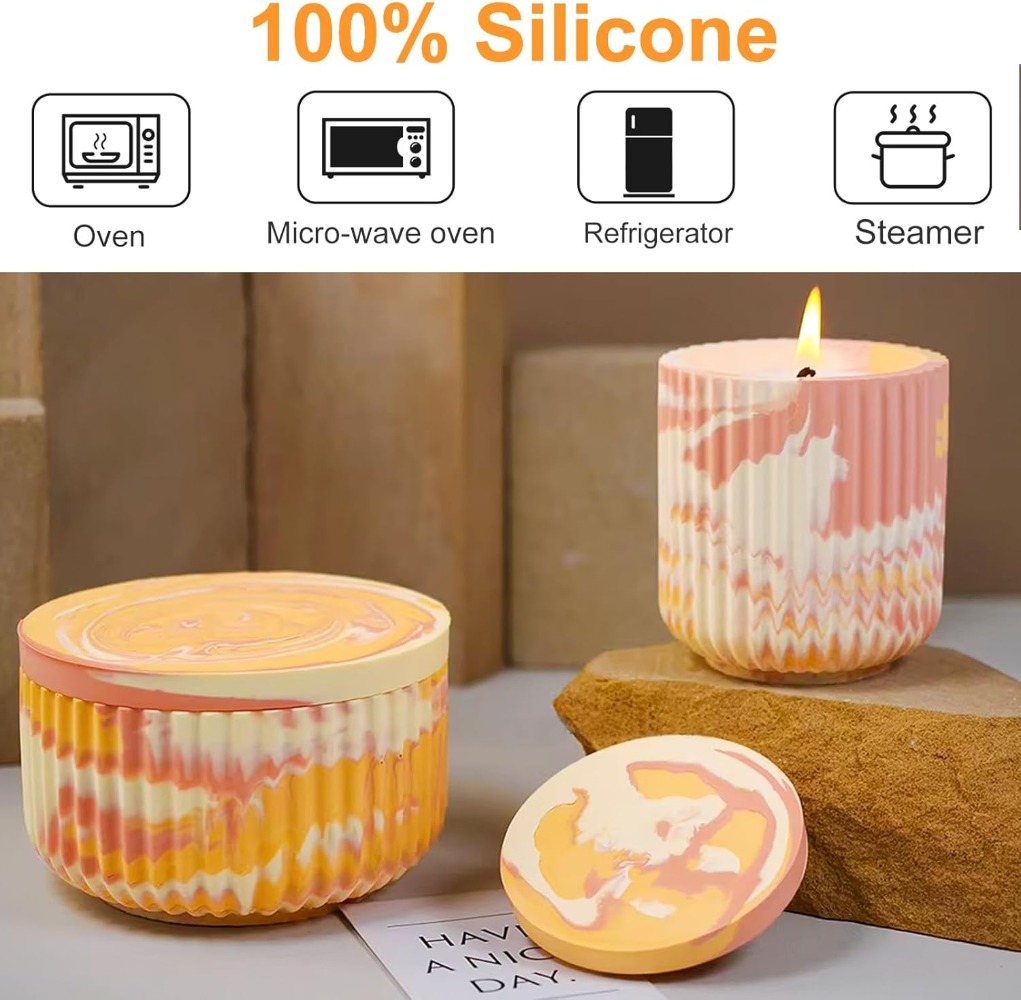 Silicone Mold for Striped Roun - огляд і ціна Candle Vessel Supplies